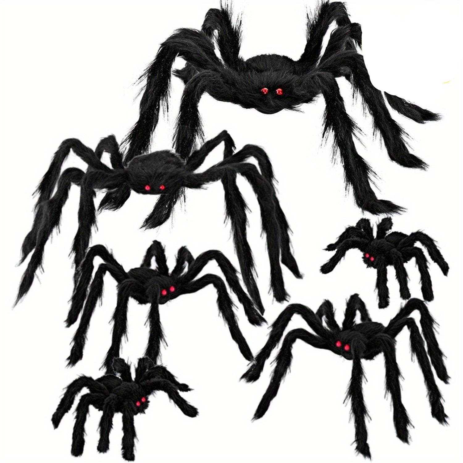 Giant Spider Halloween Decoration Set (6pcs) Halloween - Tophatter Daily Deals
