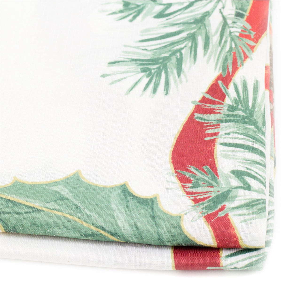 Traditional Rectangle Christmas Tablecloth | Pine Cone And Holly Festive Table Cloth | Xmas Table Cover Christmas Table Decoration 180cm X 130cm Tablecloth - Tophatter Daily Deals