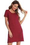 Round Neck Short Sleeve Lounge Dress Sleep Dresses Apparel & Accessories Fast Shipping Free Shipping H#Y HOT DEALS HOME PAGE Lingerie Sleepwear Loungewear New Deals sexy lingerie Ship From Overseas Ship from USA Sleep Sleep Dresses sleepwear Sleepwear & Loungewear USA USA STOCK women lingerie Women's Fashion - Tophatter Daily Deals And Savings