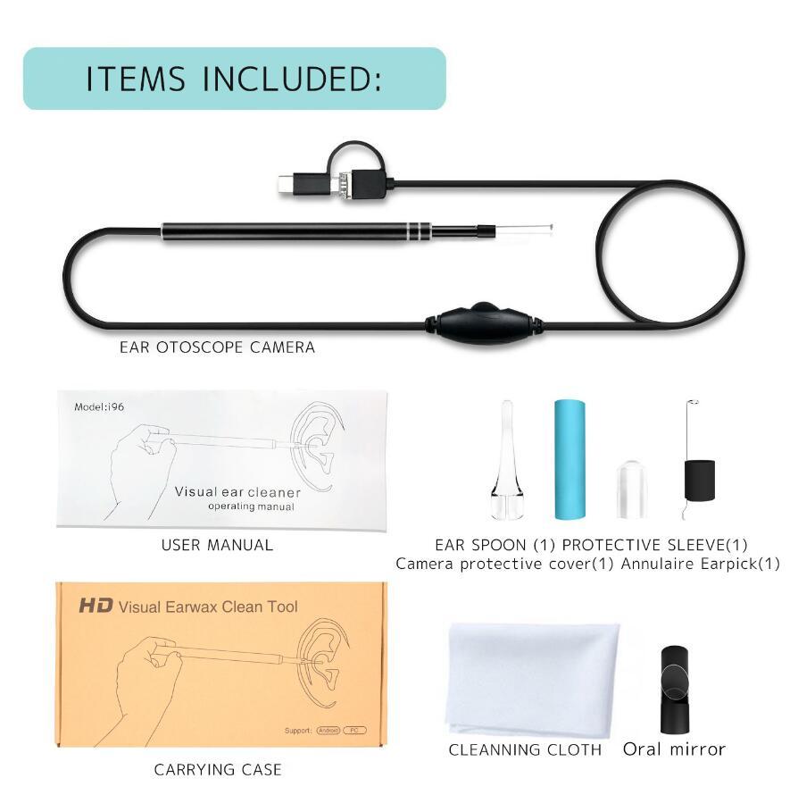 3-in-1 USB&Android&Type-c Ear Cleaning Endoscope HD Visual Ear Spoon Multifunctional Earpick With Mini Camera Ear Health Care Cleaning Tool Default 0 - Tophatter Daily Deals