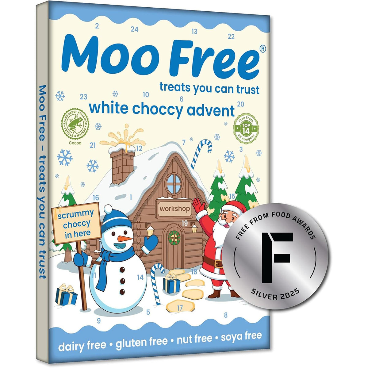 Moo Free Children's Dairy-Free White Chocolate Advent Calendar | Vegan & Gluten-Free 70g Advent Calendar - Tophatter Daily Deals