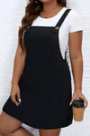 Plus Size Square Neck Wide Strap Dress Black Casual Dresses - Tophatter Daily Deals