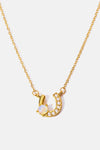 Horseshoe Shape Copper 14K Gold Plated Pendant Necklace Necklaces - Tophatter Daily Deals