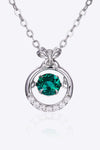 Lab-Grown Emerald Pendant Necklace Green One Size Necklaces - Tophatter Daily Deals