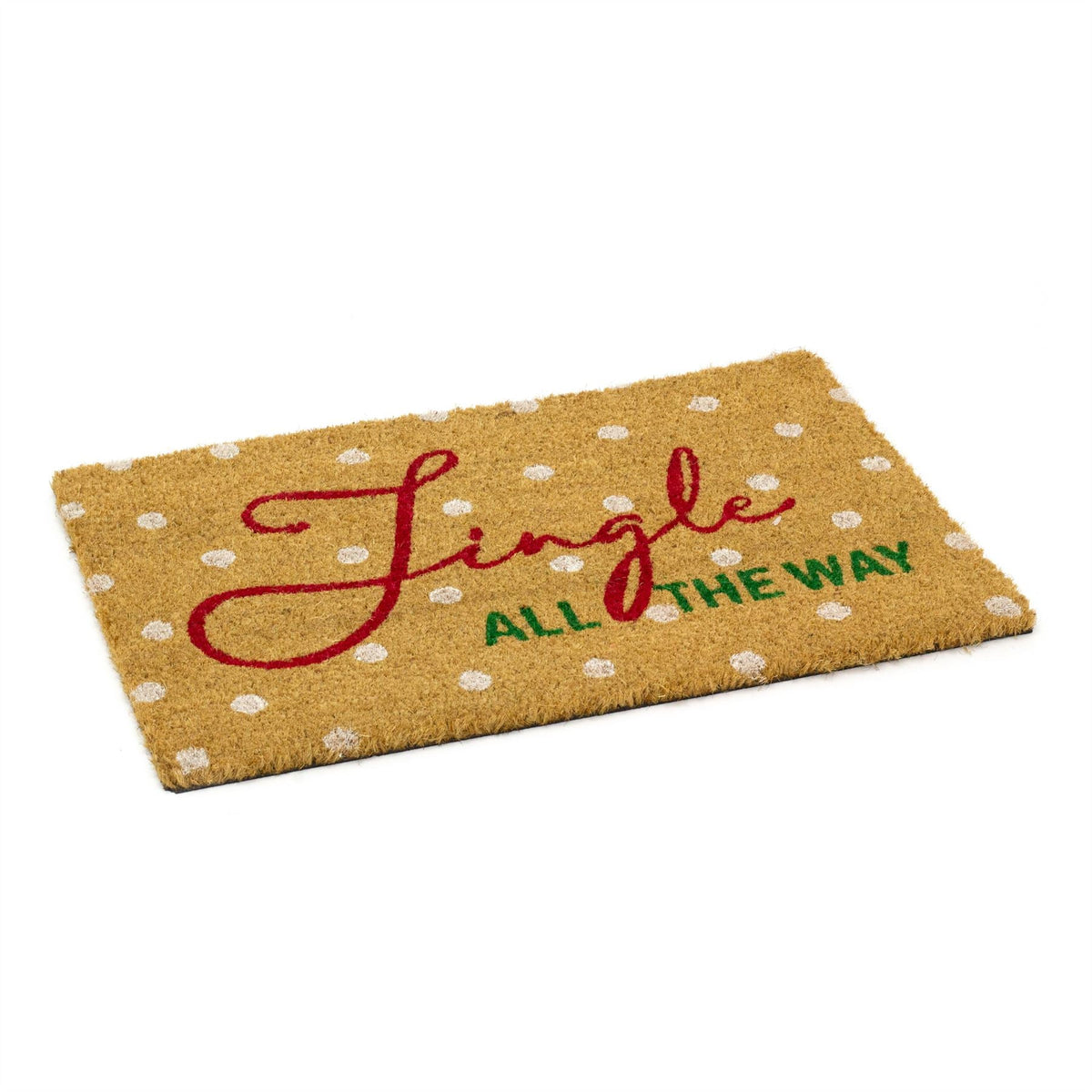 Jingle All The Way Christmas Doormat | Festive Coir Welcome Door Mat - 59x39cm Doormat - Tophatter Daily Deals