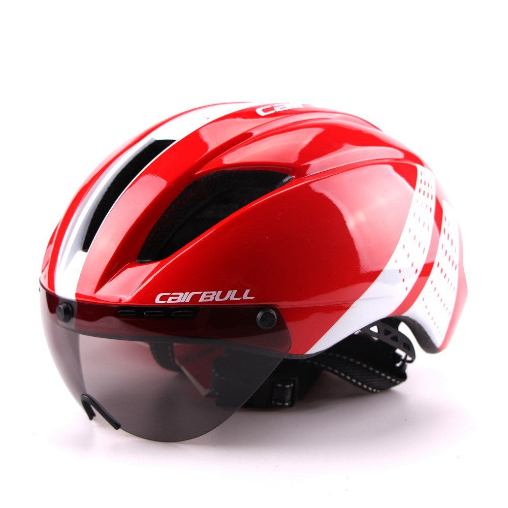 Bicycle Aero Helmet Cycling Helmet Road Mountain Integral Triathlon Bike Helmet Men Race Airo Time-Trial TT Bike Helmet Red and white 0 - Tophatter Daily Deals