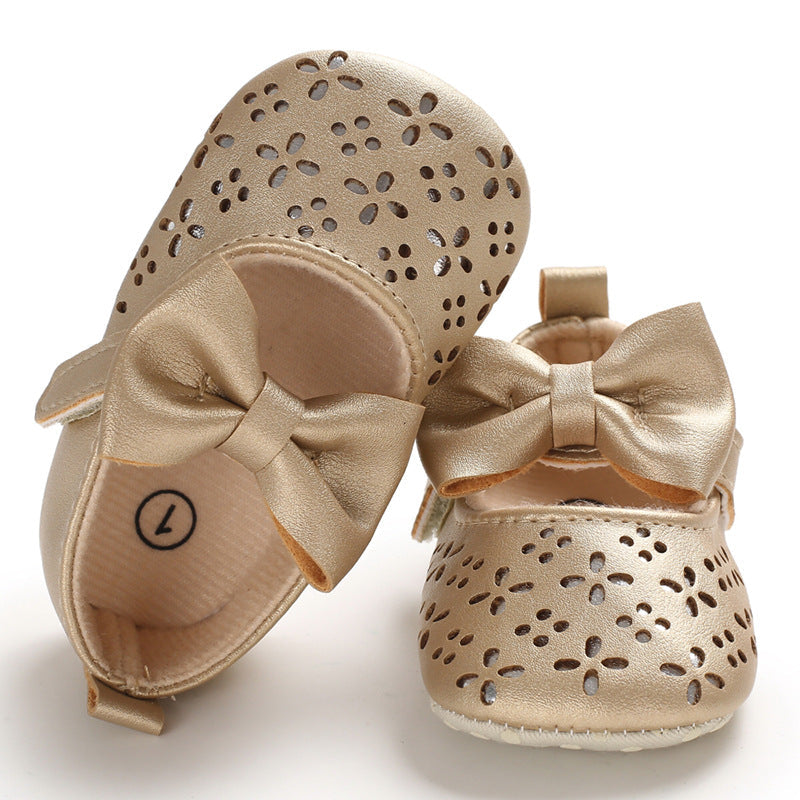 Baby Walking Soft Sole Breathable Versatile Princess Shoes Gold 0 - Tophatter Daily Deals
