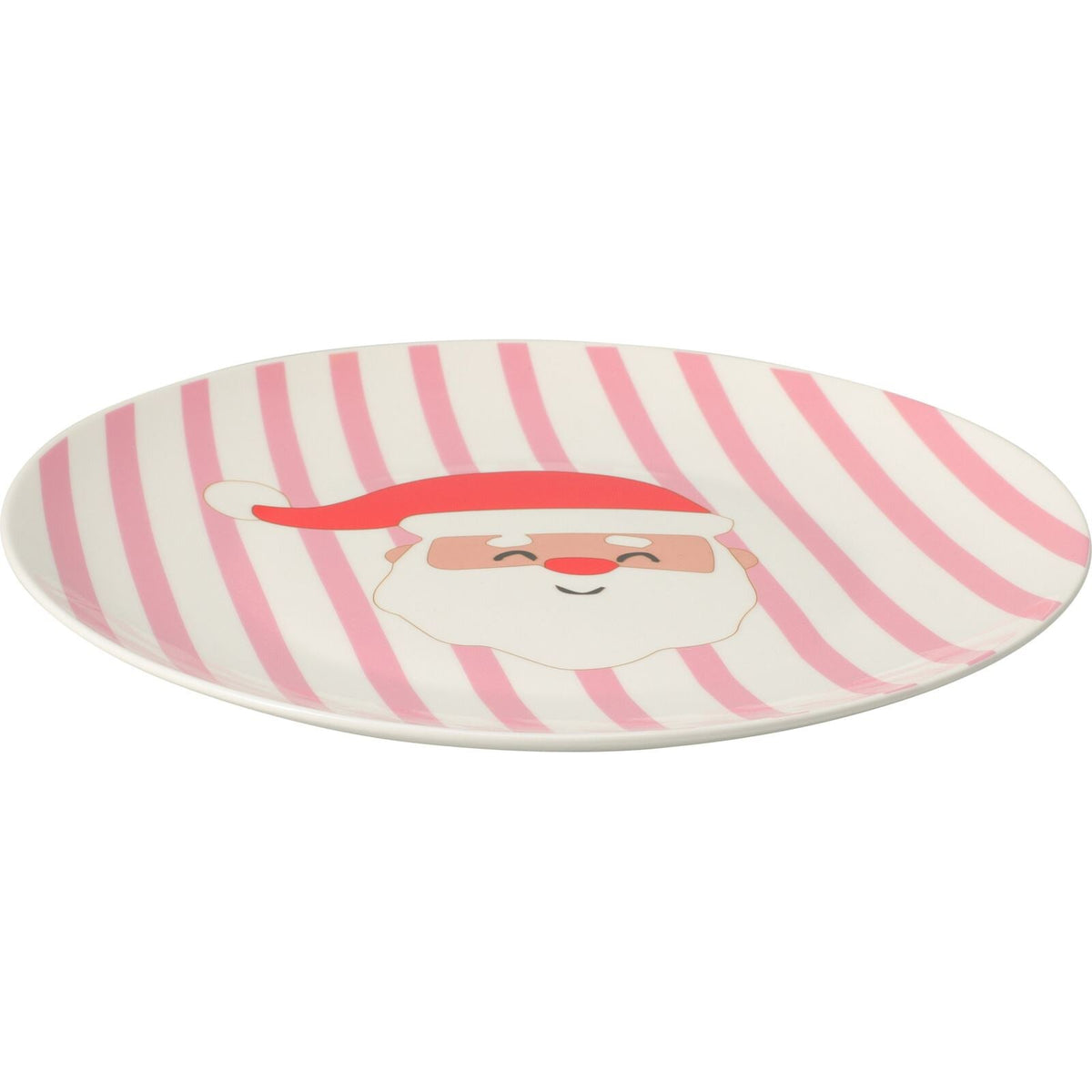 Set of 4 Christmas Ceramic Plates | Fun Festive Design for Snacks, Desserts & Santa’s Treats | Bright Christmas Tableware - 20cm Plate - Tophatter Daily Deals