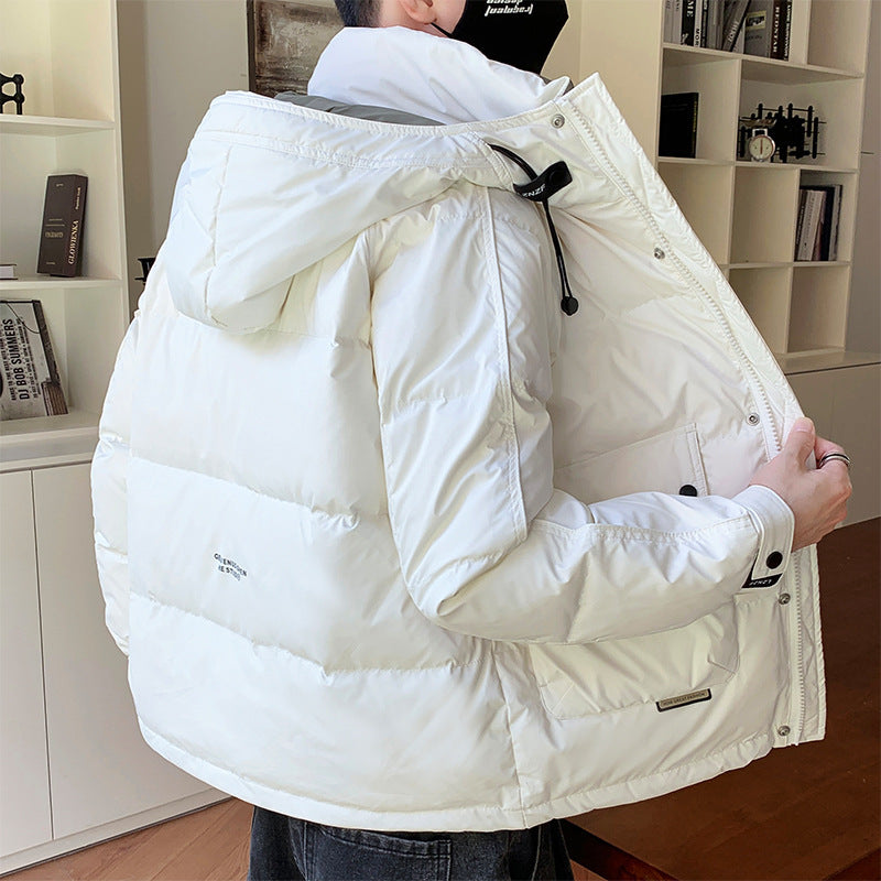 Insulating Men's Down Jacket - Short Boxy, Polyester, City 3D Changing Face Moving Picture Frame - Tophatter Daily Deals