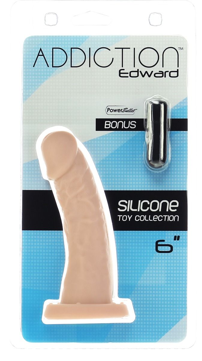 Addiction Edward 6" Silicone Dildo in Ivory Realistic Dildo - Tophatter Daily Deals