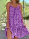 Full Size Printed Sleeveless Mini Cami Dress Vivid Violet Casual Dresses - Tophatter Daily Deals