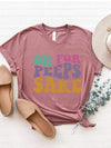 OH FOR PEEPS SAKE Round Neck T-Shirt Light Mauve Women's T-Shirts - Tophatter Daily Deals