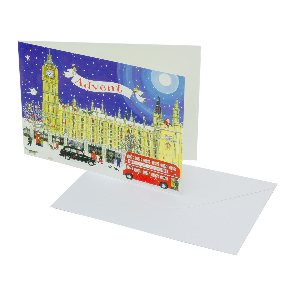 Palace of Westminster - Christmas Advent Calendar Greetings Card & Envelope Advent Calendar - Tophatter Daily Deals