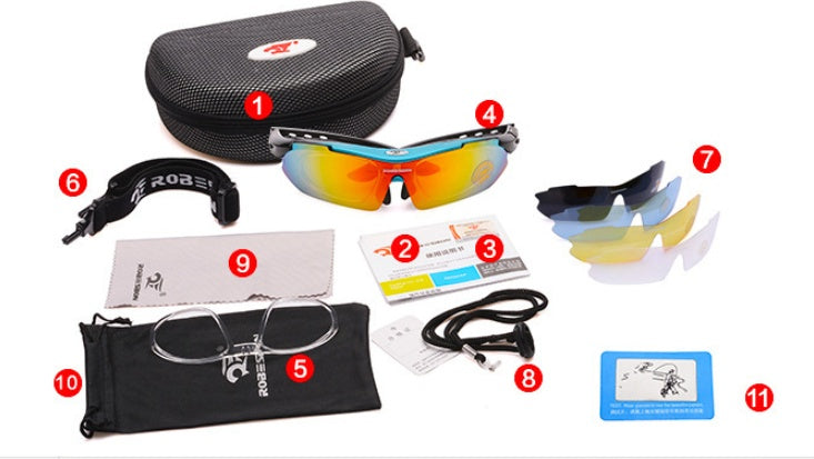 0089 Outdoor Sports With A Bike Bicycle Gear Box Myopia Goggles Sunglasses Polarized Riding Glasses 0 - Tophatter Daily Deals