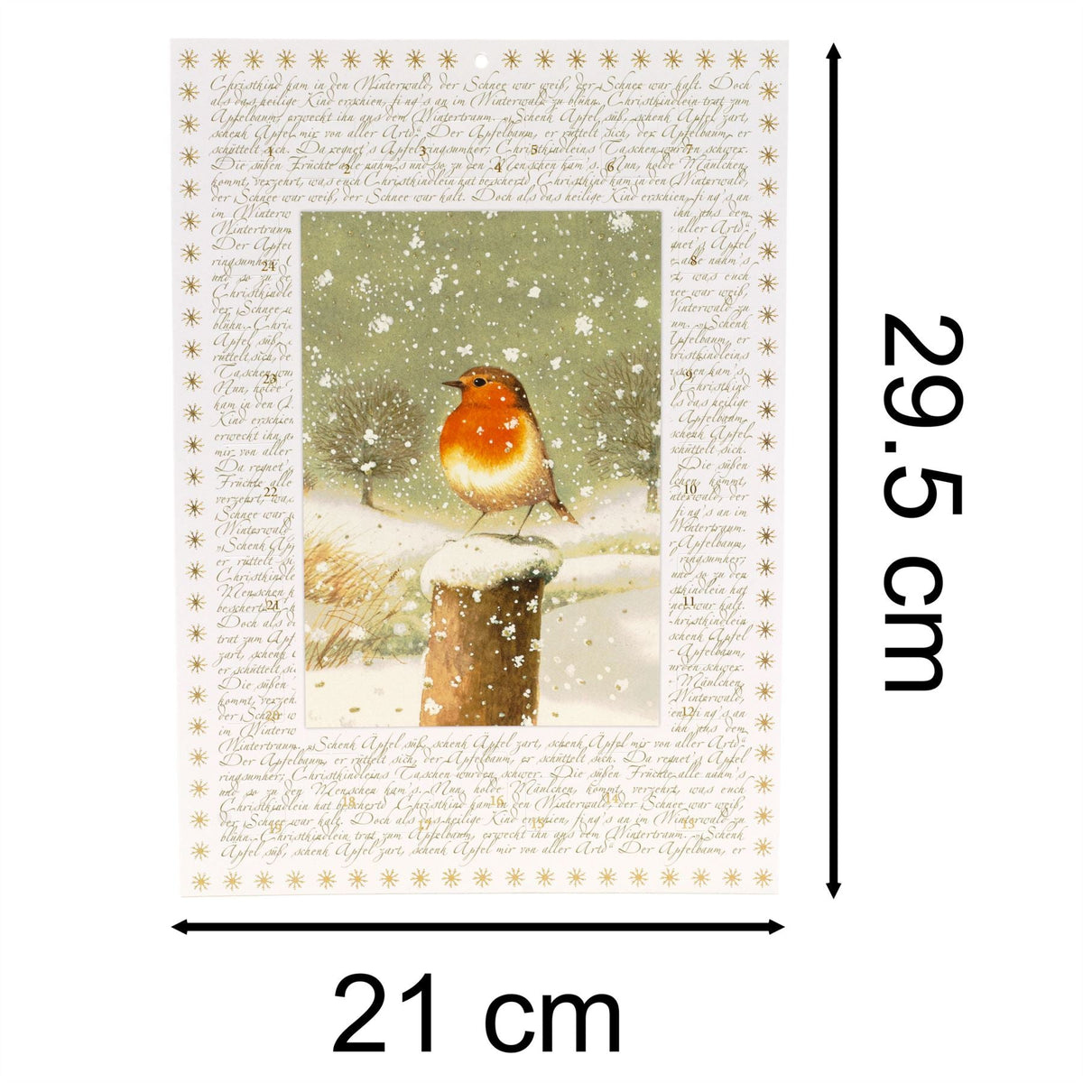 Christmas Robin Advent Calendar | Traditional Winter Scene with 24 Festive Doors Advent Calendar - Tophatter Daily Deals