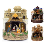 LED Musical Nativity Scene | Light-up Animated Festive Nativity Set Decoration Nativity Set - Tophatter Daily Deals