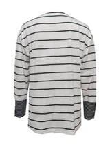 Soft Cozy Women Long Sleeve Top - Colorblock Striped 3D Changing Face Moving Picture Frame - Tophatter Daily Deals
