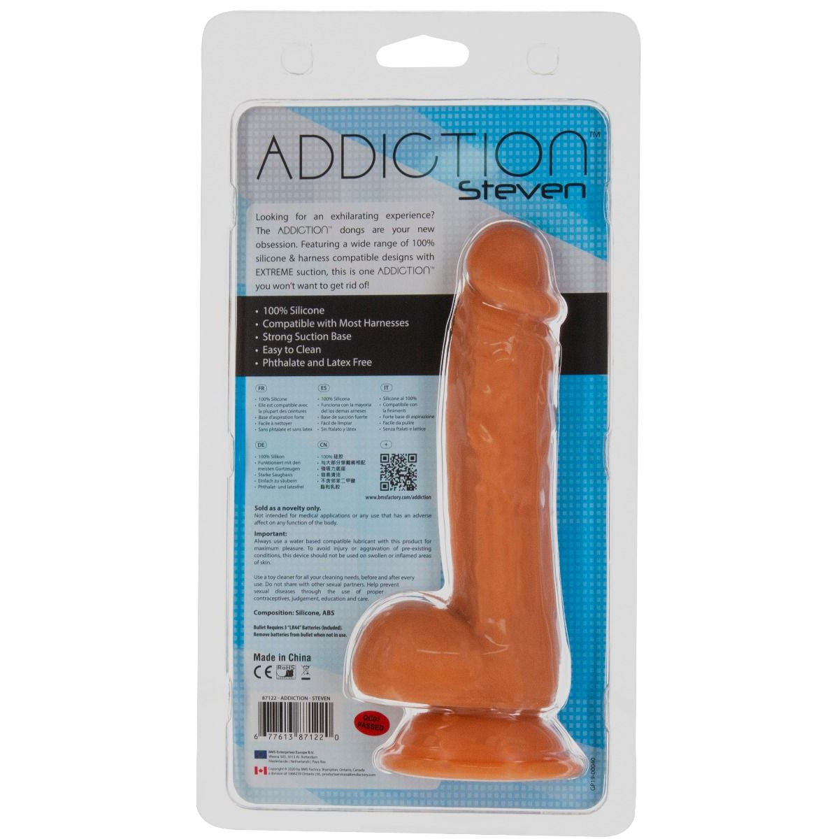 Addiction Steven 7.5" Silicone Dildo in Caramel Realistic Dildo - Tophatter Daily Deals