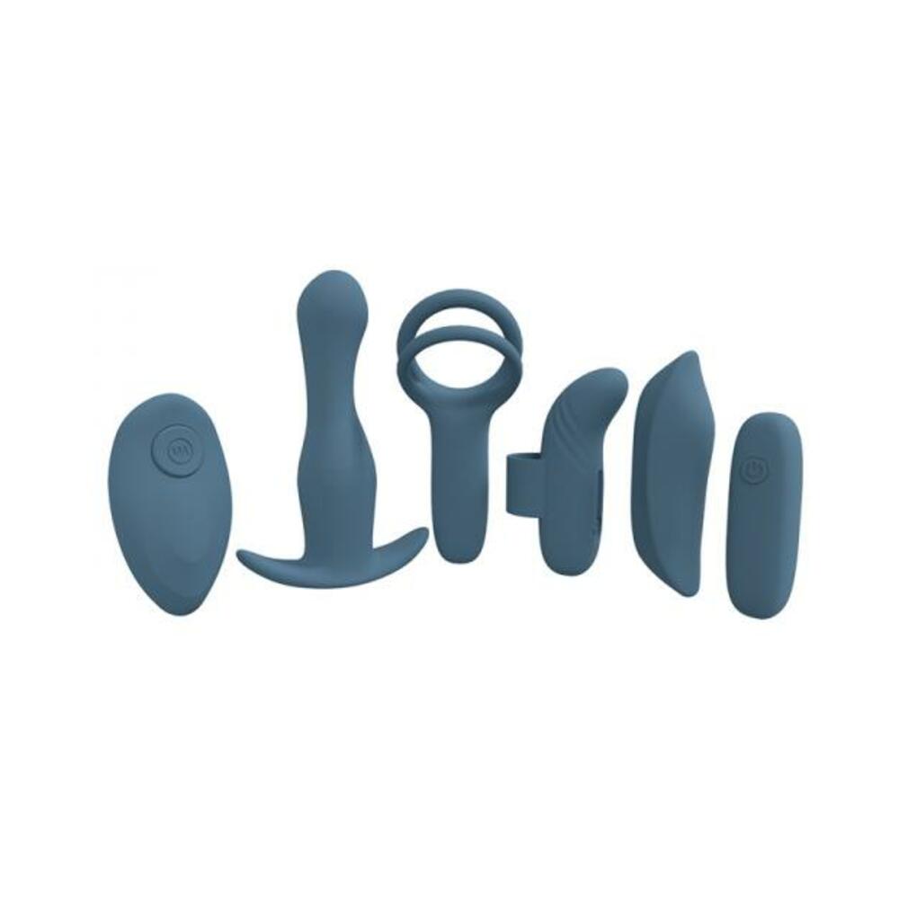 Loveline Supreme Weekend Kit Silicone Rechargeable Waterproof Blue/grey - Tophatter Daily Deals