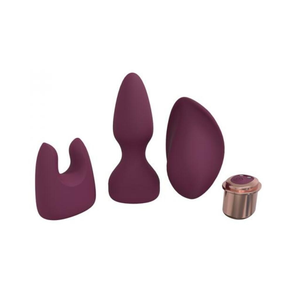 Loveline Ultimate Kit 10 Speed Silicone Rechargeable Waterproof Burgundy - Tophatter Daily Deals