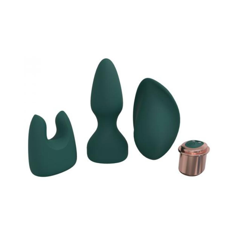 Loveline Ultimate Kit 10 Speed Silicone Rechargeable Waterproof Forest Green - Tophatter Daily Deals