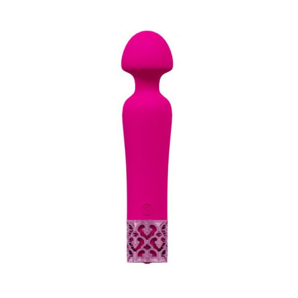 Royal Gems Scepter Silicone Rechargeable Vibrator Pink - Tophatter Daily Deals