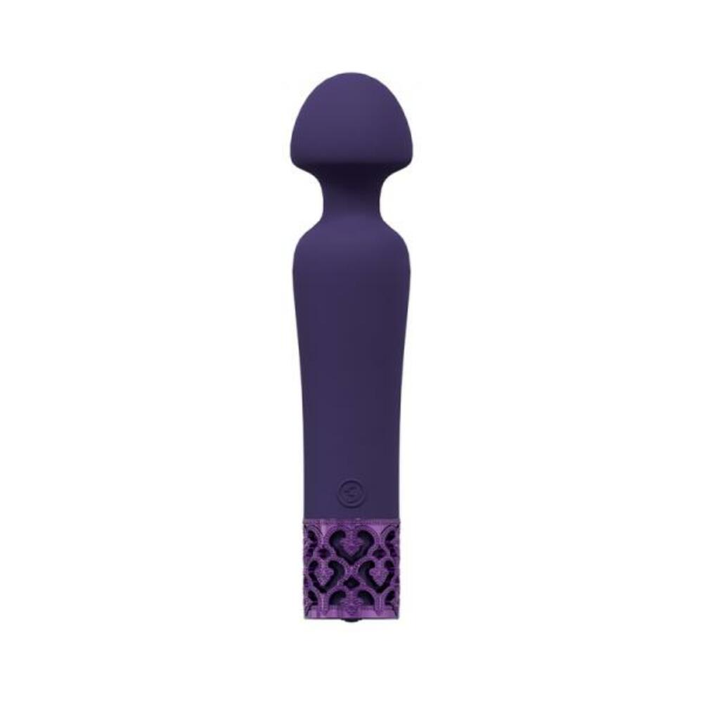 Royal Gems Scepter Silicone Rechargeable Vibrator Purple - Tophatter Daily Deals