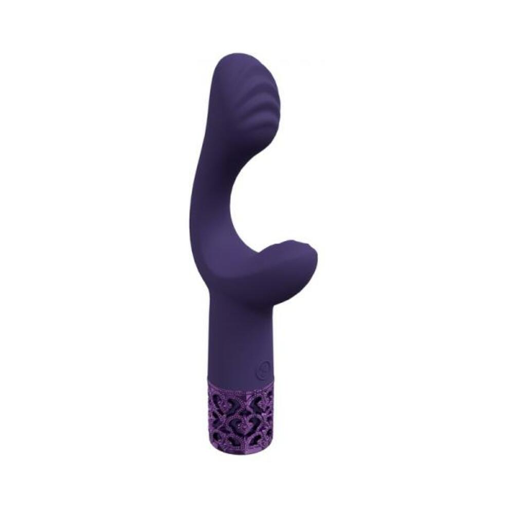 Royal Gems Majestic Silicone Rechargeable Vibrator Purple - Tophatter Daily Deals