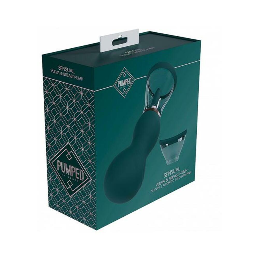 Pumped Sensual Automatic Rechargeable Vulva & Breast Pump Forest Green - Tophatter Daily Deals