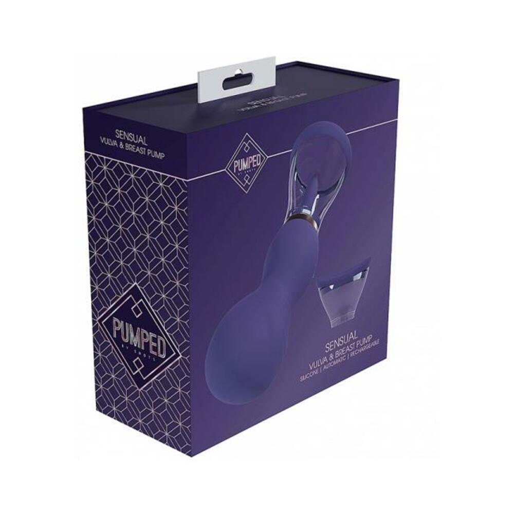 Pumped Sensual Automatic Rechargeable Vulva & Breast Pump Purple - Tophatter Daily Deals