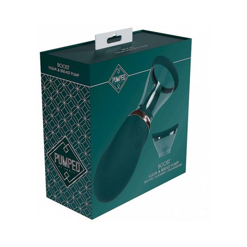 Pumped Boost Automatic Rechargeable Vulva & Breast Pump Forest Green - Tophatter Daily Deals