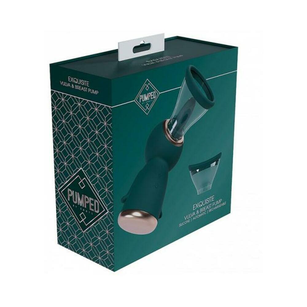 Pumped Exquisite Automatic Rechargeable Vulva & Breast Pump Forest Green - Tophatter Daily Deals