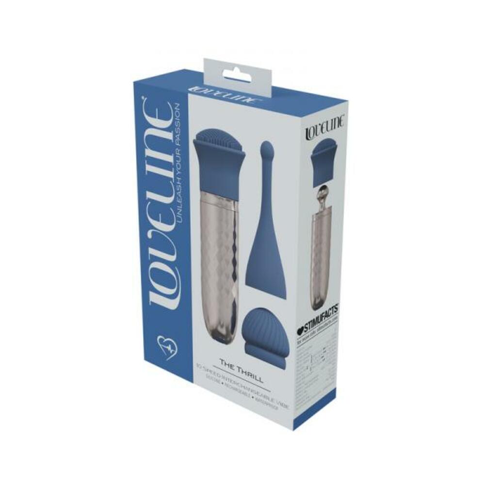 Loveline The Thrill Wand Silicone Rechargeable Splashproof Blue - Tophatter Daily Deals
