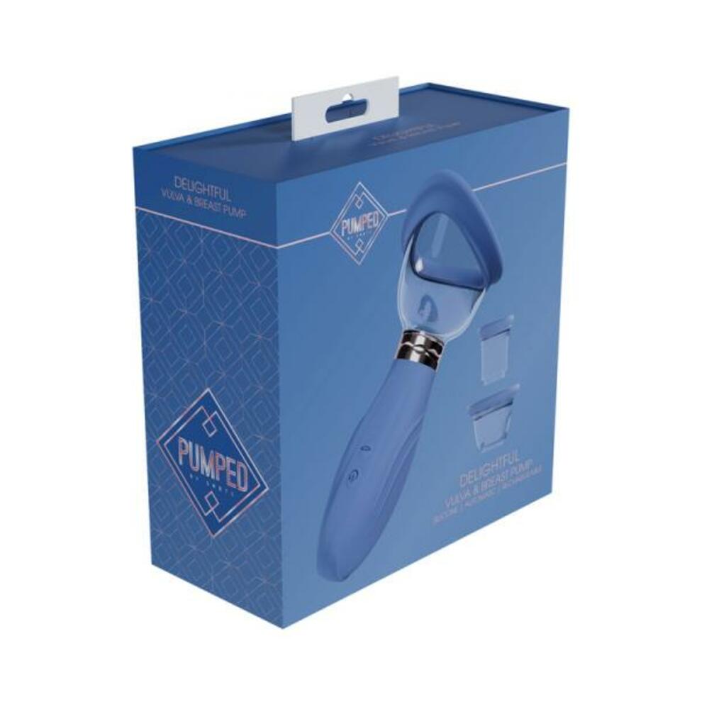 Pumped Delightful Automatic Rechargeable Vulva & Breast Pump Blue - Tophatter Daily Deals