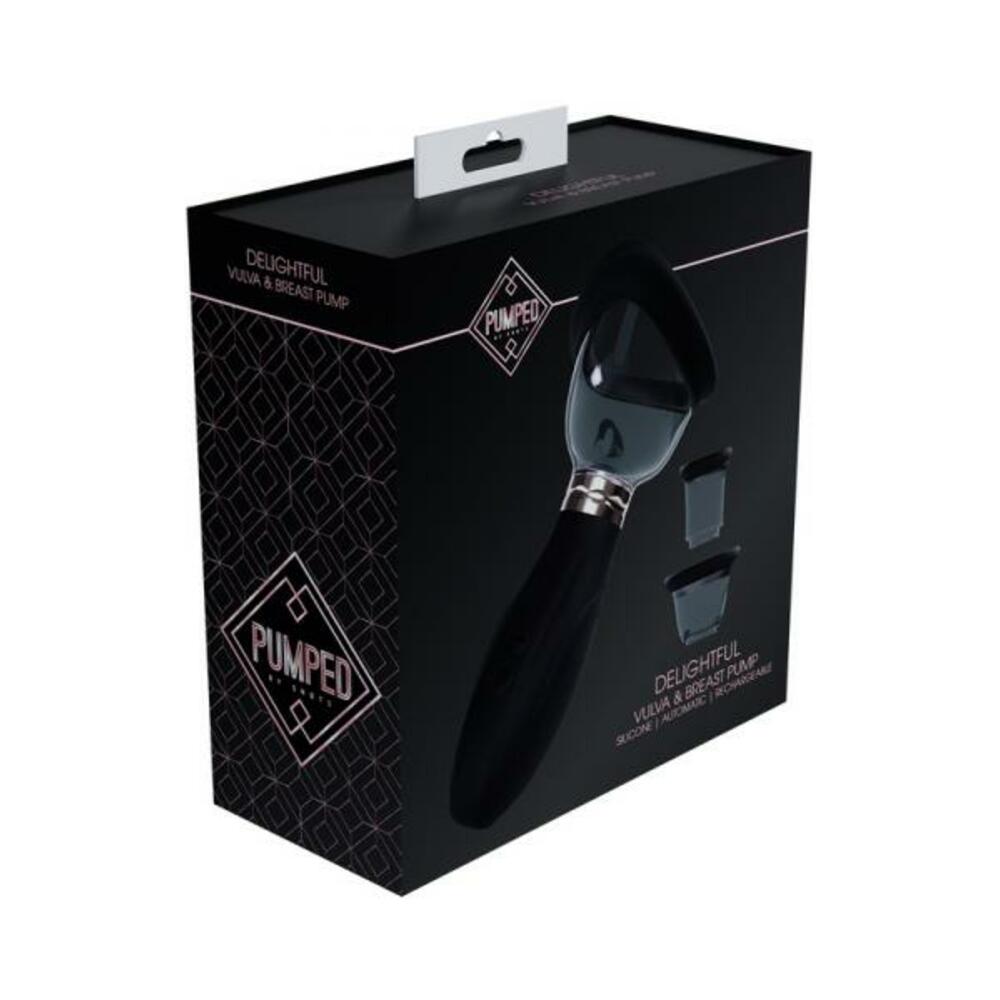Pumped Delightful Automatic Rechargeable Vulva & Breast Pump Black - Tophatter Daily Deals