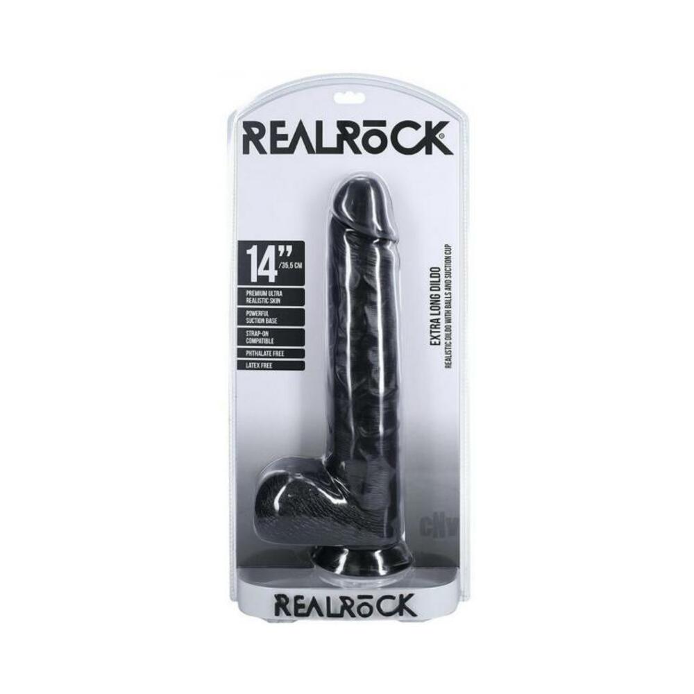 Realrock Xl Straight W Balls 14 Black - Wholesale Prices (Limited Deals)