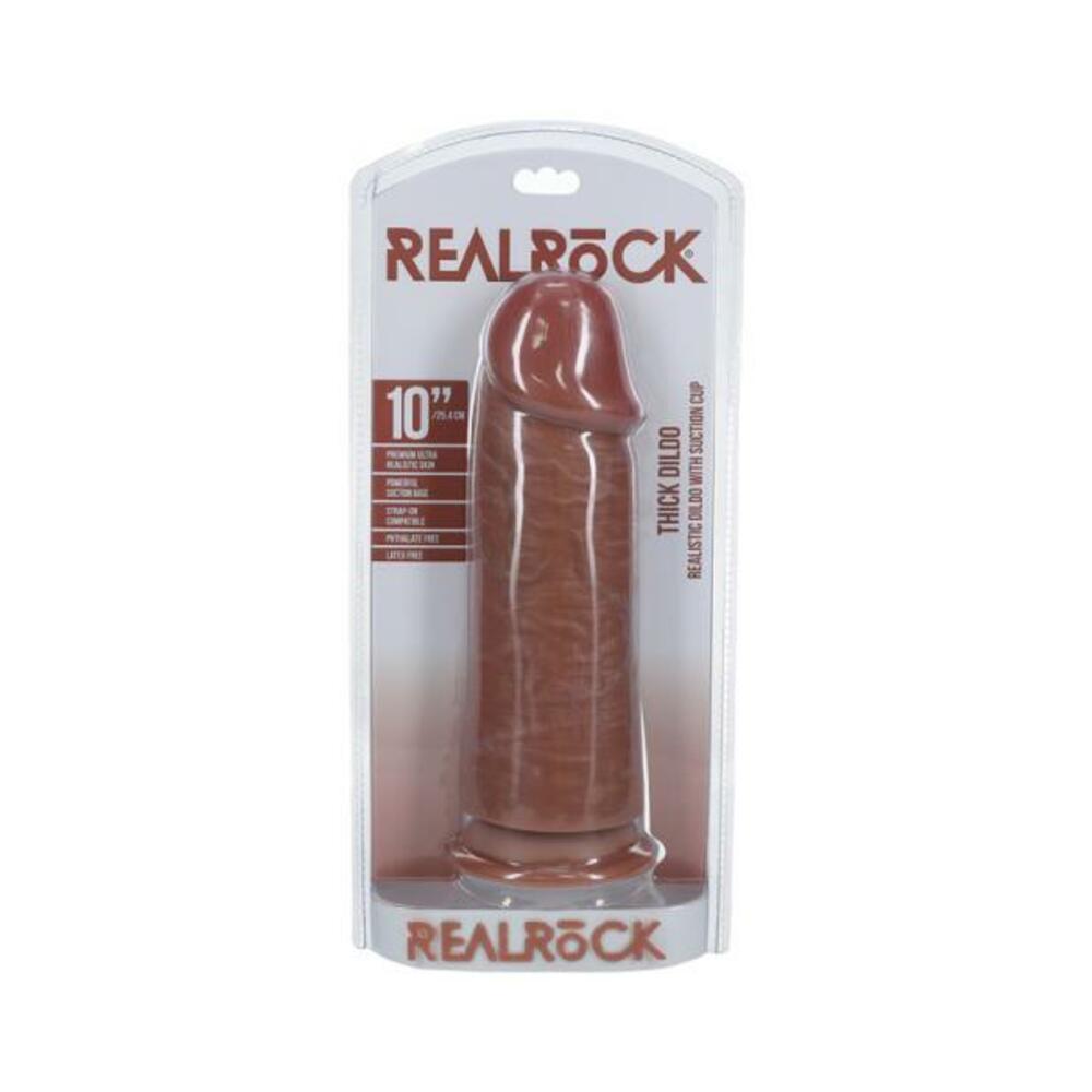 Realrock Extra Thick 10 In. Dildo Tan - Tophatter Daily Deals