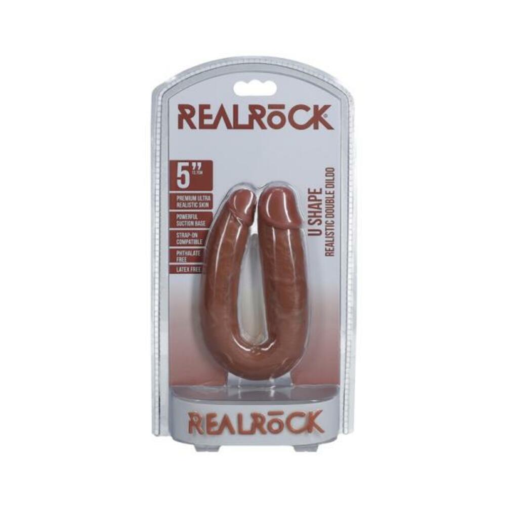 Realrock 5 In. U-shaped Double Dildo Tan - Tophatter Daily Deals