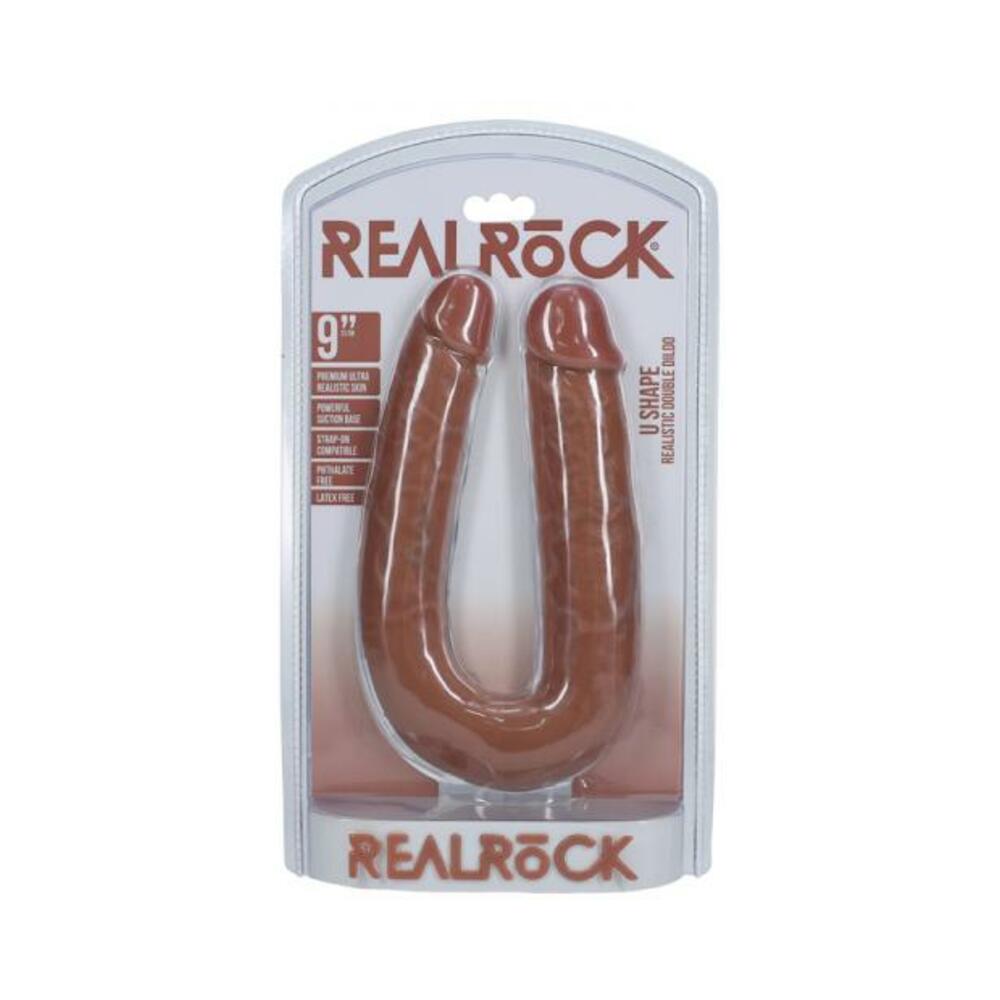 Realrock 9 In. U-shaped Double Dildo Tan - Tophatter Daily Deals
