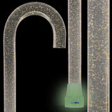 Golden Shimmer Cane: Gold Sparkles in Invisible Clear Shaft Clear Lucite Walking Canes - Tophatter Daily Deals