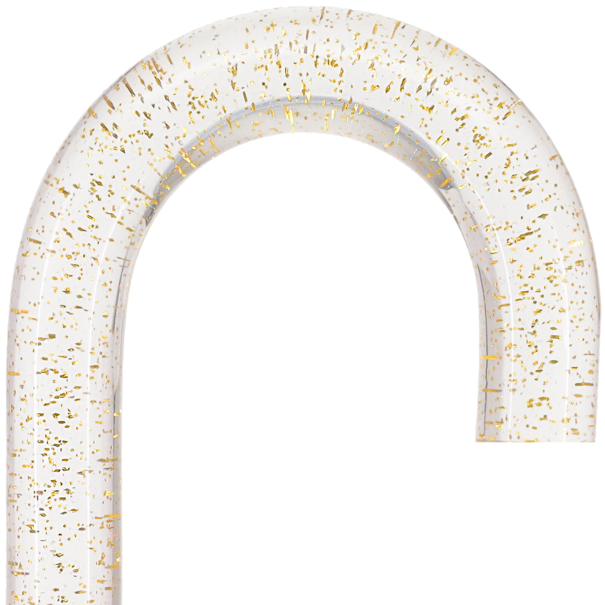 Golden Shimmer Cane: Gold Sparkles in Invisible Clear Shaft Clear Lucite Walking Canes - Tophatter Daily Deals