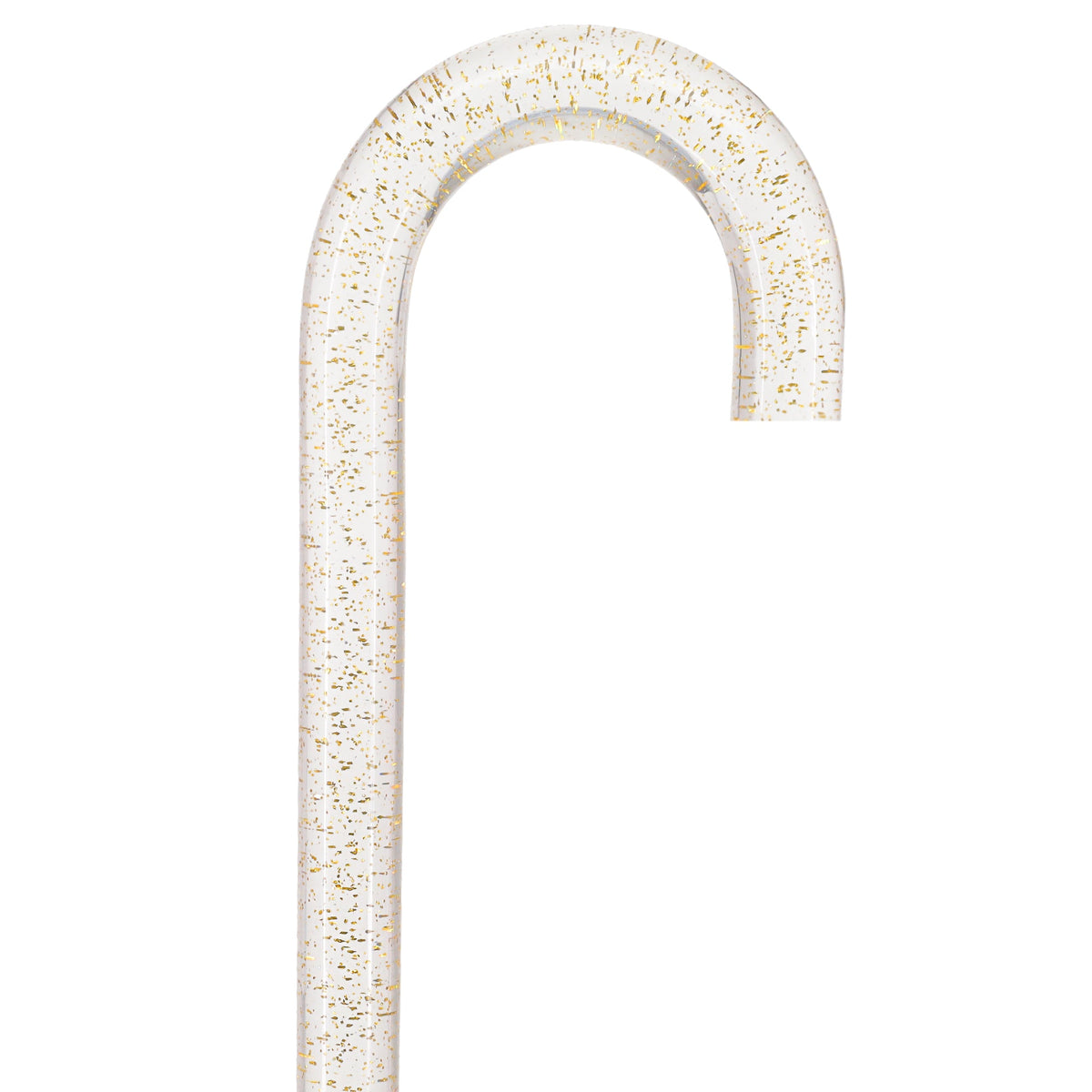 Golden Shimmer Cane: Gold Sparkles in Invisible Clear Shaft Clear Lucite Walking Canes - Tophatter Daily Deals