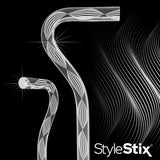 Alabaster Helix Cane: White Twists in Invisible Clear Shaft Clear Lucite Walking Canes - Tophatter Daily Deals