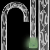 Alabaster Helix Cane: White Twists in Invisible Clear Shaft Clear Lucite Walking Canes - Tophatter Daily Deals