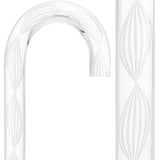 Alabaster Helix Cane: White Twists in Invisible Clear Shaft Clear Lucite Walking Canes - Tophatter Daily Deals