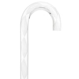 Alabaster Helix Cane: White Twists in Invisible Clear Shaft Clear Lucite Walking Canes - Tophatter Daily Deals