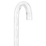 Alabaster Helix Cane: White Twists in Invisible Clear Shaft Clear Lucite Walking Canes - Tophatter Daily Deals