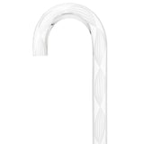 Alabaster Helix Cane: White Twists in Invisible Clear Shaft Clear Lucite Walking Canes - Tophatter Daily Deals