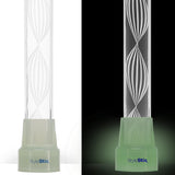 Alabaster Helix Cane: White Twists in Invisible Clear Shaft Clear Lucite Walking Canes - Tophatter Daily Deals