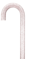 Rosé Shimmer Sparkle Cane: Pink Sparkles in Invisible Clear Shaft Clear Lucite Walking Canes - Tophatter Daily Deals